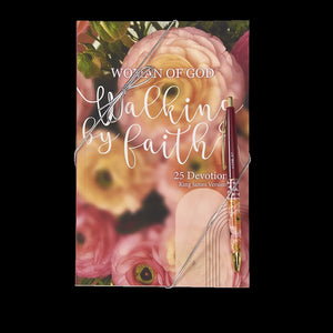 Gift Set-Woman Of God: Walk By Faith Devotions Book & Pen (KJV)