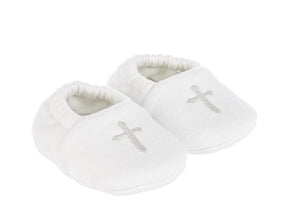 Baby Slippers-Cross (White) (1 Pair)
