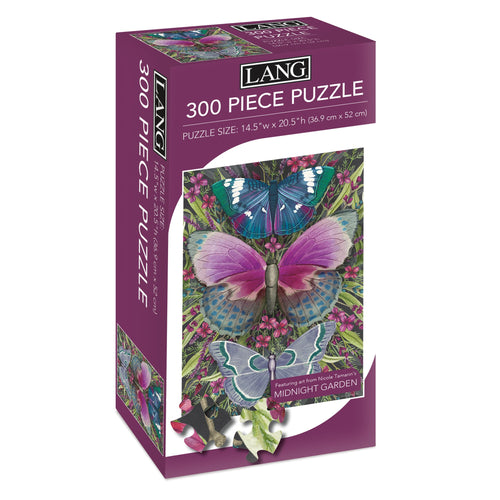 Jigsaw Puzzle-Midnight Garden Butterflies (300 Pieces)