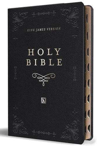 KJV Giant Print Thinline Bible-Black Imitation Leather Indexed