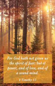 Bulletin-For God Hath Not Give Us The Spirit Of Fear (Pack Of 100)