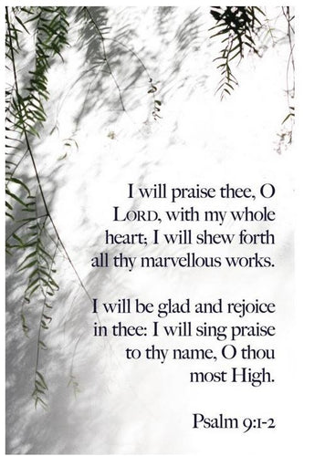 Bulletin-I Will Praise Thee  O Lord  With My Whole Heart (Pack Of 100)