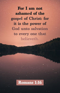 Bulletin-For I Am Not Ashamed Of The Gospel Of Christ (Pack Of 100)