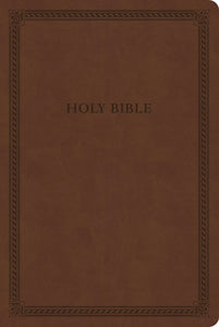 CSB Large Print Thinline Bible (Value Edition)-Brown LeatherTouch