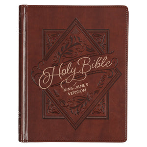 KJV Note-Taking Bible-Saddle Tan Faux Leather