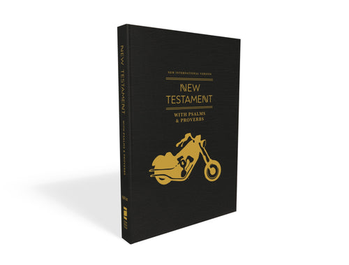 NIV Pocket New Testament With Psalms And Proverbs (Comfort Print)-Black Motorcycle Softcover