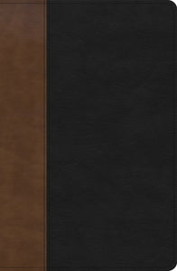 KJV Personal Size Giant Print Bible-Black/Brown LeatherTouch Indexed