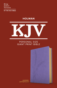 KJV Personal Size Giant Print Bible-Lavender LeatherTouch