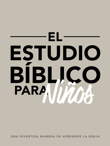 Spanish-Bible Study For Kids