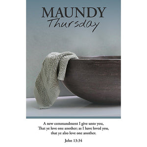 Bulletin-Maundy Thursday/A New Commandment...Love One Another (John 13:34  KUV) (Pack Of 100)