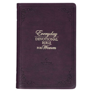 Devotional Bible NLT For Women-Faux Leather-Purple