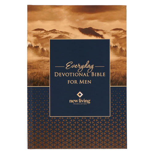 Devotional Bible NLT For Men-Hardcover-Clouds