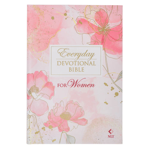 Devotional Bible NLT For Women-Hardcover-Pink