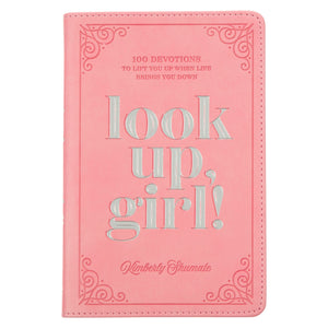 Devotional Gift Book-Look Up  Girl-Faux Leather