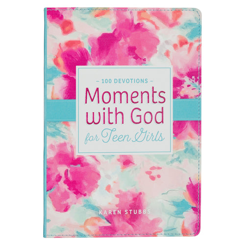 Devotional Gift Book-Moments With God For Teen Girls-Faux Leather