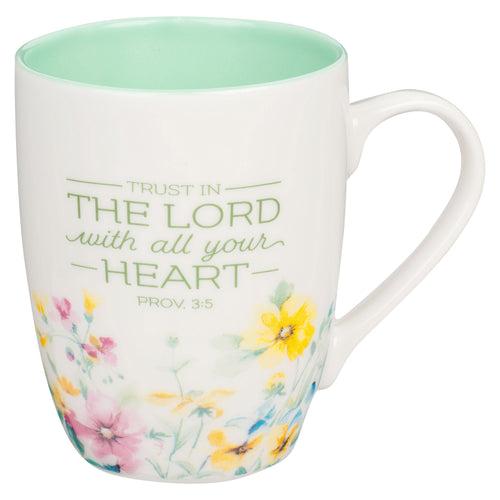Mug-Budget-Trust In The Lord (Proverbs 3:5-6)-Multi Floral (MUG1052)