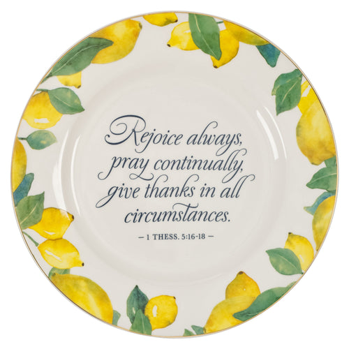 Plate-Lemons-Rejoice Always-Thess. 5:16-18