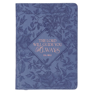 Journal-Classic w/Zip-Blue-The Lord Will Guide-Isa. 58:11