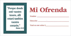 Spanish-Offering Envelope-Offering (Pack Of 100) (Mi Ofrenda)