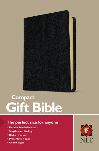 NLT Compact Gift Bible-Black Bonded Leather