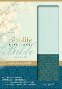 NIV Real-Life Devotional Bible For Women/Compact-Sea Glass/Caribbean Blue Duo-Tone