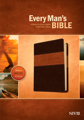 NIV Every Man's Bible-Deluxe Heritage Edition-Brown/Tan TuTone