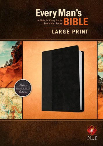 NLT Every Man's Bible/Large Print-Black/Onyx TuTone