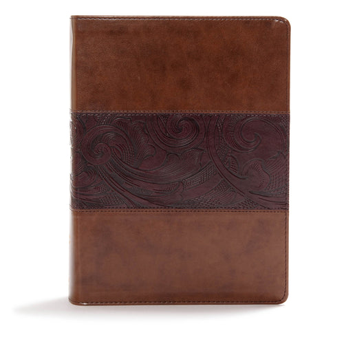 CSB Study Bible-Mahogany LeatherTouch Indexed