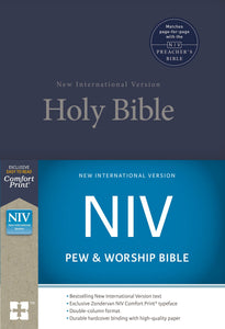 NIV Pew And Worship Bible-Blue Hardcover
