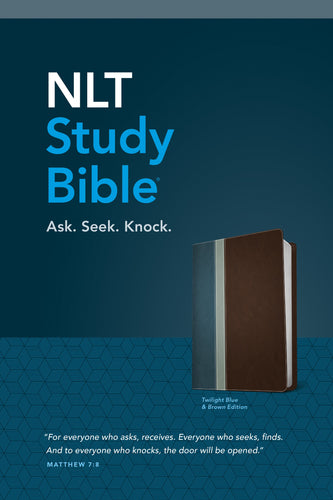 NLT Study Bible-Twilight Blue/Brown TuTone
