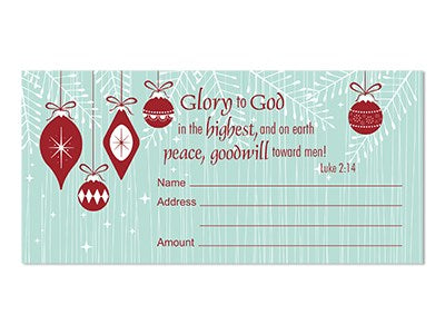 Offering Envelope-Glory To God (Pack Of 100)