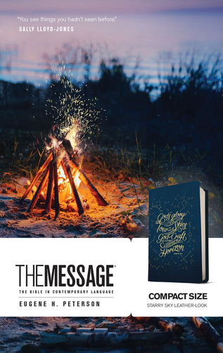 The Message Compact Bible-Navy LeatherLook