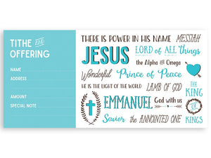 Offering Envelope-Names Of Jesus (Pack Of 100)