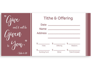 Offering Envelope-Give (Luke 6:38) (Pack Of 100)