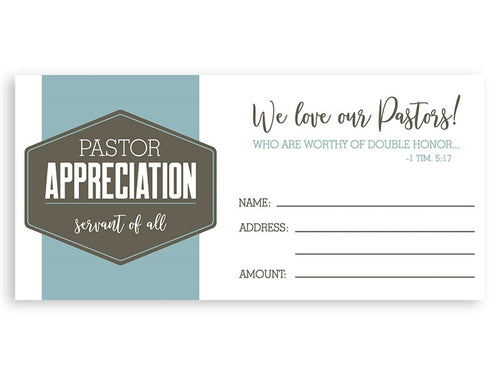 Offering Envelope-Pastor Appreciation (Pack Of 100)