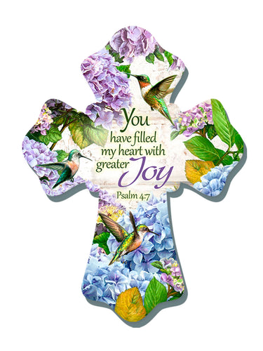 Wall Cross-Hummingbirds/Filled My Heart With Joy (6