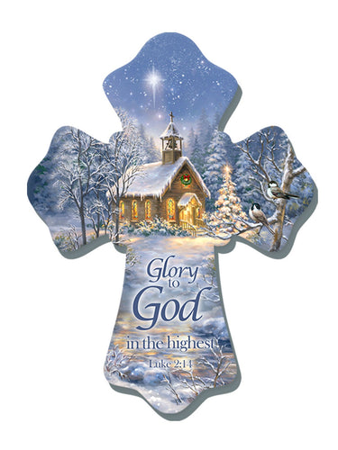 Wall Cross-Chapel In The Snow/Glory To God (6