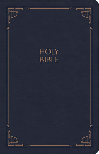 KJV Large Print Personal Size Reference Bible-Navy LeatherTouch