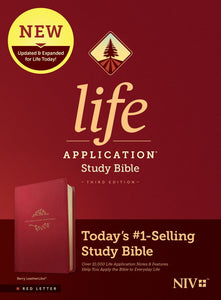 NIV Life Application Study Bible (Third Edition)-Berry LeatherLike (RL)