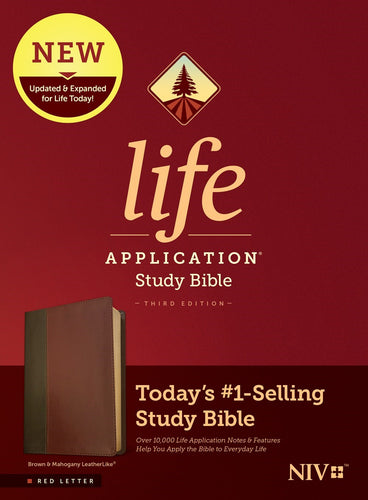 NIV Life Application Study Bible (Third Edition)-RL-Brown/Mahogany LeatherLike