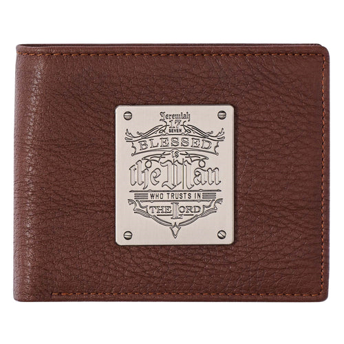 Wallet Leather Blessed Is The Man Jer. 17:7