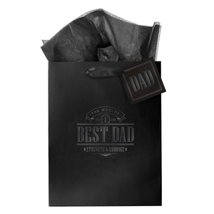 Gift Bag Medium Best Dad Joshua 1:9