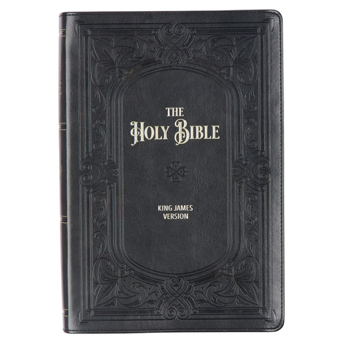 KJV Giant Print Full-Size Bible-Black Faux Leather Indexed