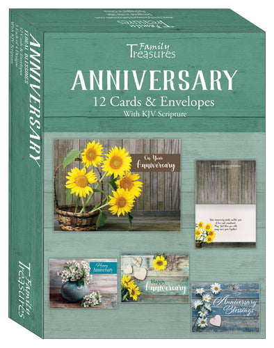 Card-Boxed-Anniversary-Floral Blessings (Box Of 12)