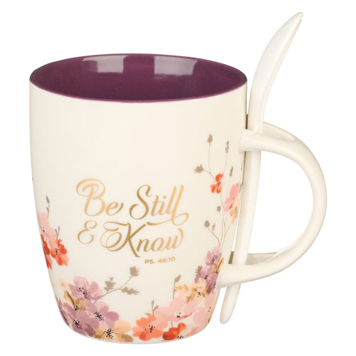 Mug-Be Still And Know w/Spoon (Psalm 46:10) (MUG850)