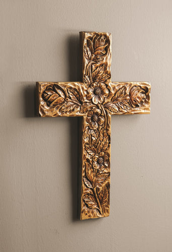 Wall Cross-Flower Cross (11.81