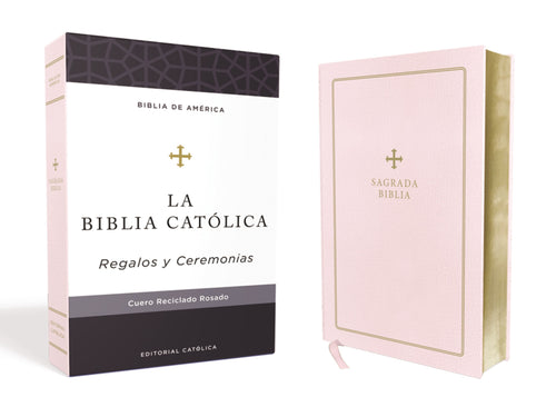 Spanish-LBLA Catholic Keepsake Bible (La Biblia Catolica Regalos y Cermonias)-Rose Bonded Leather