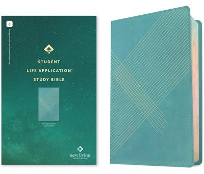 NLT Student Life Application Study Bible  Filament Enabled Edition-Teal Blue Striped LeatherLike