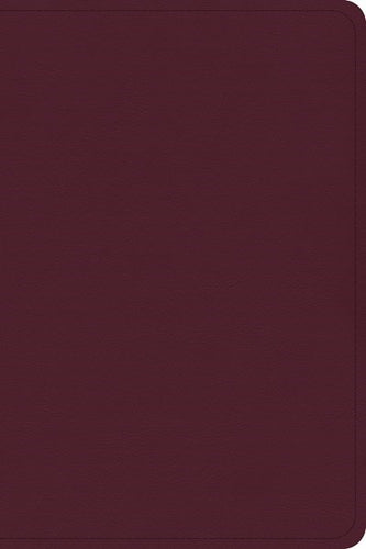 CSB Large Print Compact Reference Bible-Cranberry Leathertouch