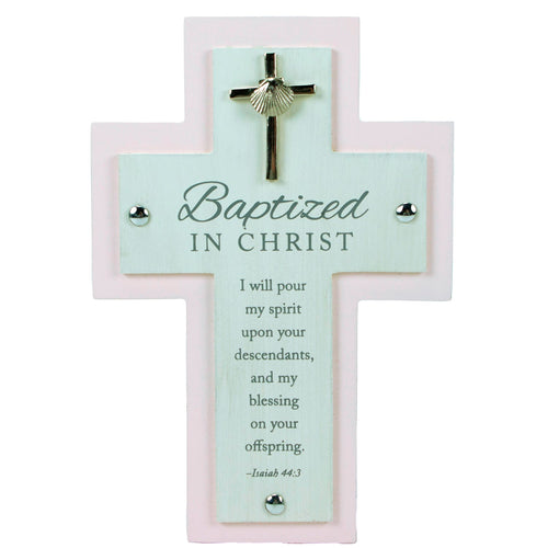 Cross-Baptized In Christ-Pink